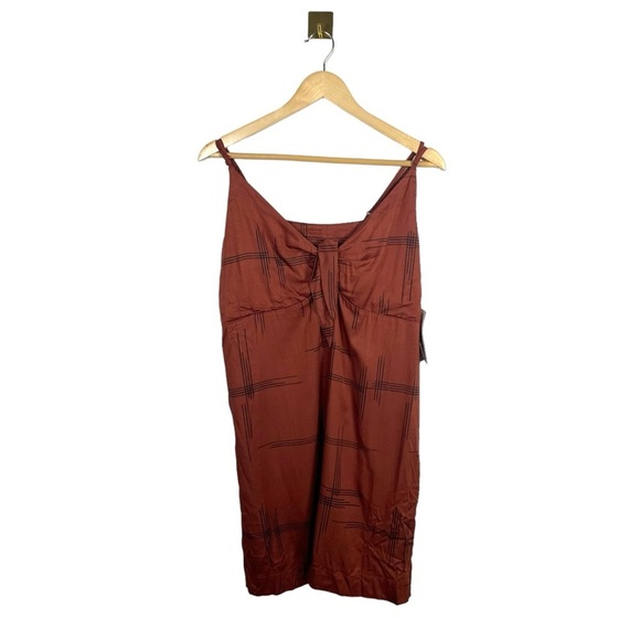 NWT RVCA Women’s Capital Knot Tank Dress in Rust Size L - Picture 7 of 17